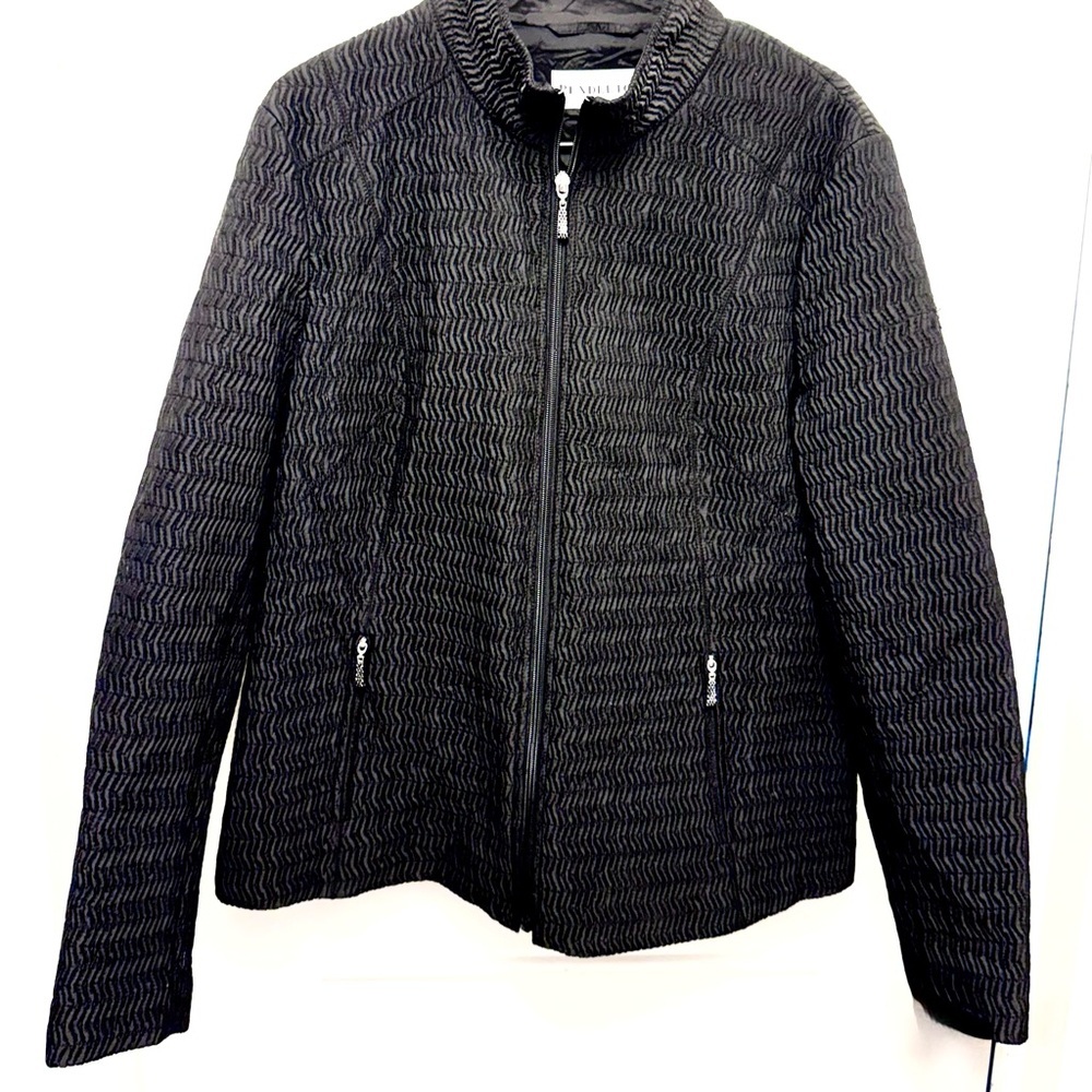 Pendleton Textured Quilted Vest Women’s XL Black Zip Front Minimalis
